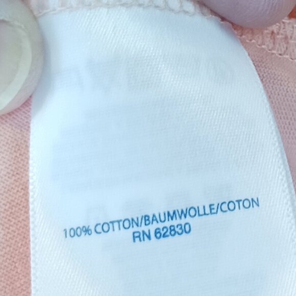 #111 3/$18 - Lands End Peach/Orange Short Sleeve Top Size XL - Picture 5 of 6